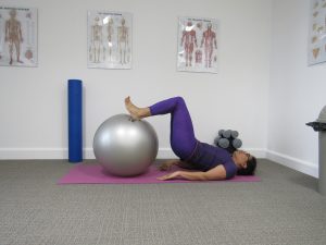 gym ball hamstring curl